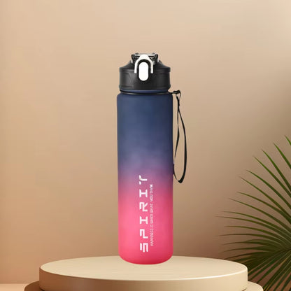 Sports Water Bottle with Time-Tracking Straw Leak Proof Locking Flip Cover for Easy Carry Ideal for Outdoor Adventures
