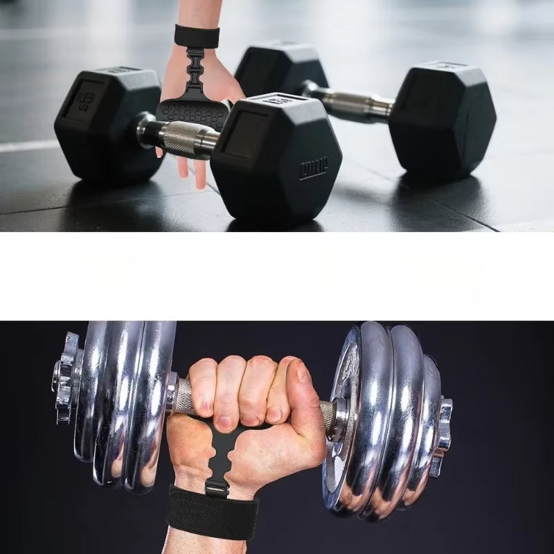 Silicone Palm Protection Grip Strengthener Weightlifting Deadlift Non-Slip 4-Fingers Grip Home Gym Fitness Exerciser Hand Guard