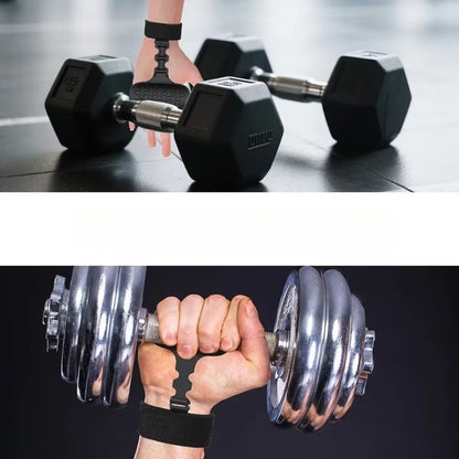 Silicone Palm Protection Grip Strengthener Weightlifting Deadlift Non-Slip 4-Fingers Grip Home Gym Fitness Exerciser Hand Guard