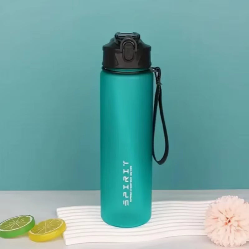 Sports Water Bottle with Time-Tracking Straw Leak Proof Locking Flip Cover for Easy Carry Ideal for Outdoor Adventures